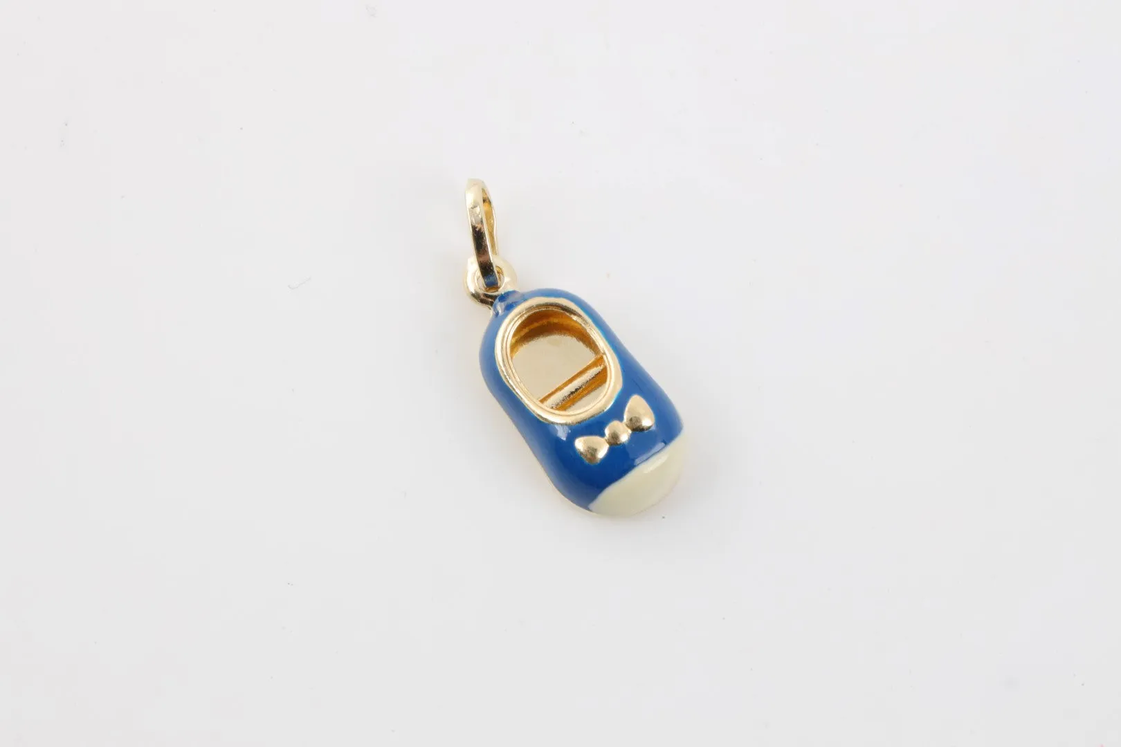 14k Yellow Gold Enamel Shoe Pendant (1.37g.)