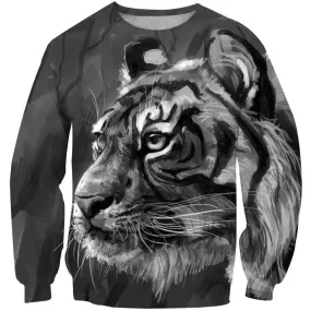 3D Personalized Animal Pattern Sports Top Unisex Tiger Series Hoodie