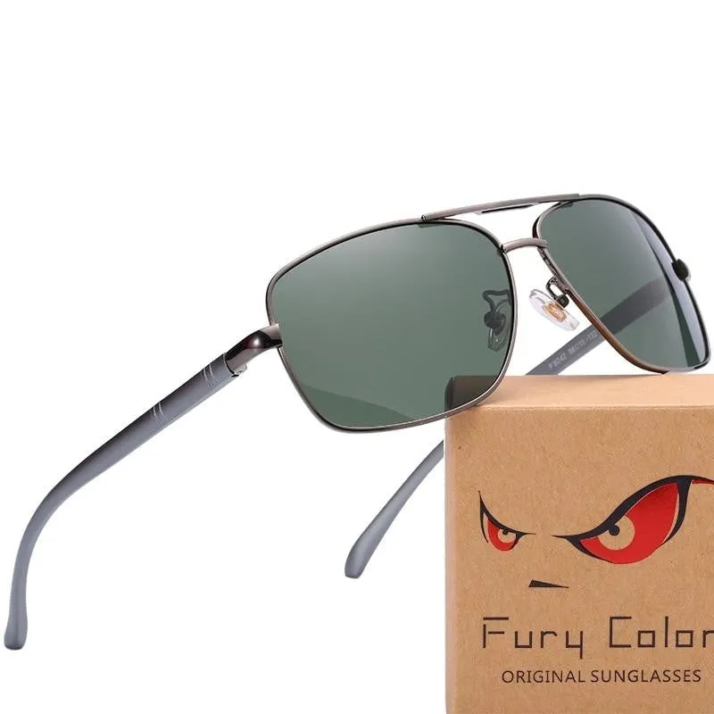 Aluminum Magnesium Polarized Men's Sunglasses with Mirror Coated Lens