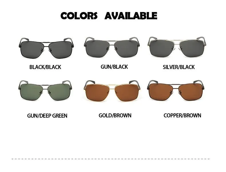 Aluminum Magnesium Polarized Men's Sunglasses with Mirror Coated Lens