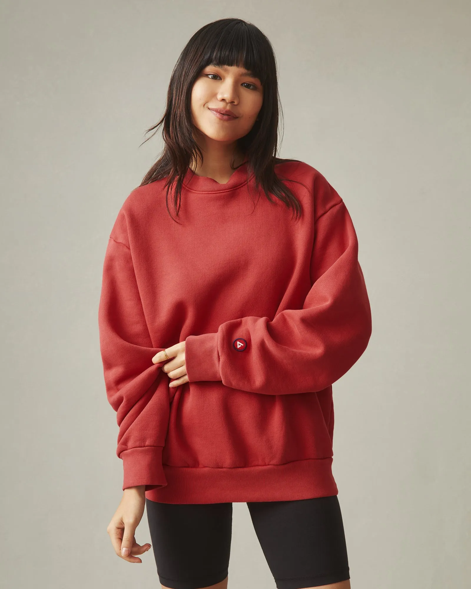 American Vintage Crew Sweatshirt - Washed Red