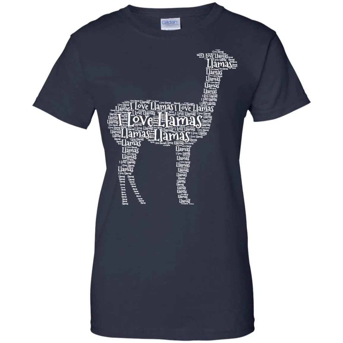 ANIMALS - I Love Llamas  Animals Word Cloud Graphic T Shirt & Hoodie