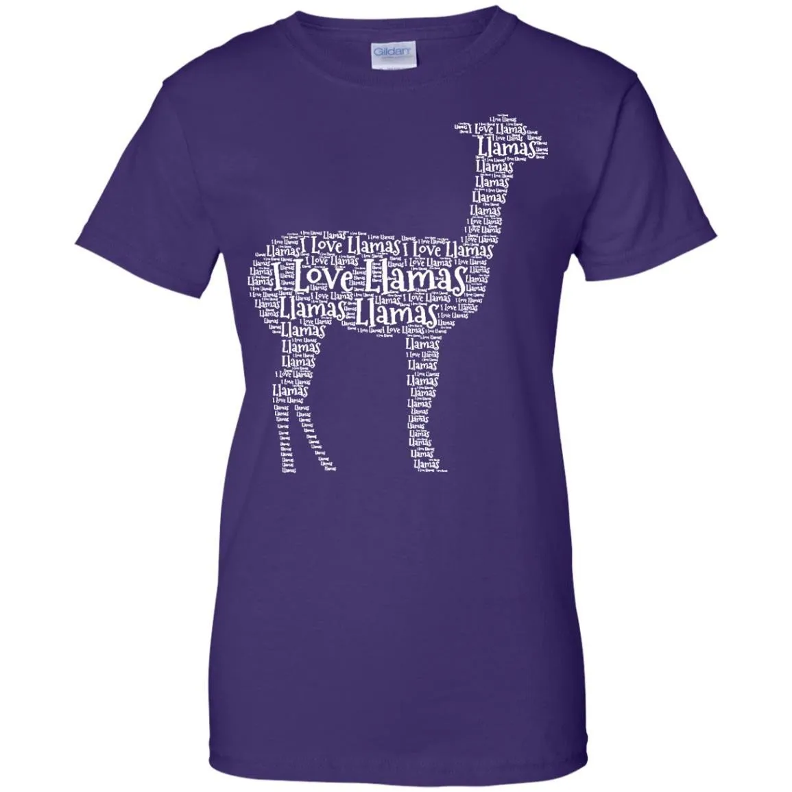 ANIMALS - I Love Llamas  Animals Word Cloud Graphic T Shirt & Hoodie