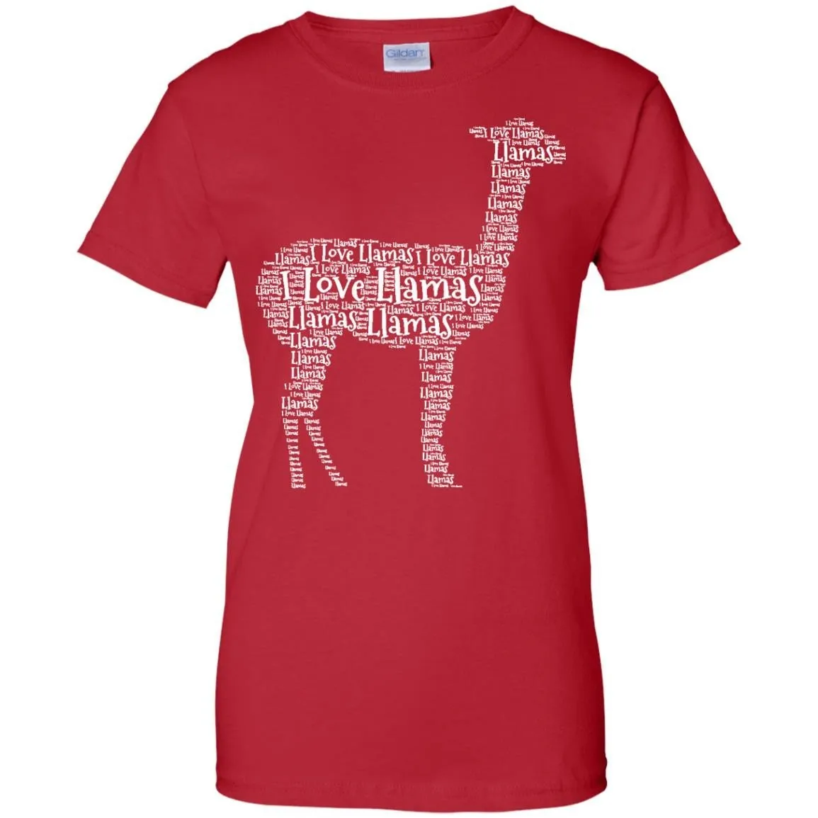 ANIMALS - I Love Llamas  Animals Word Cloud Graphic T Shirt & Hoodie