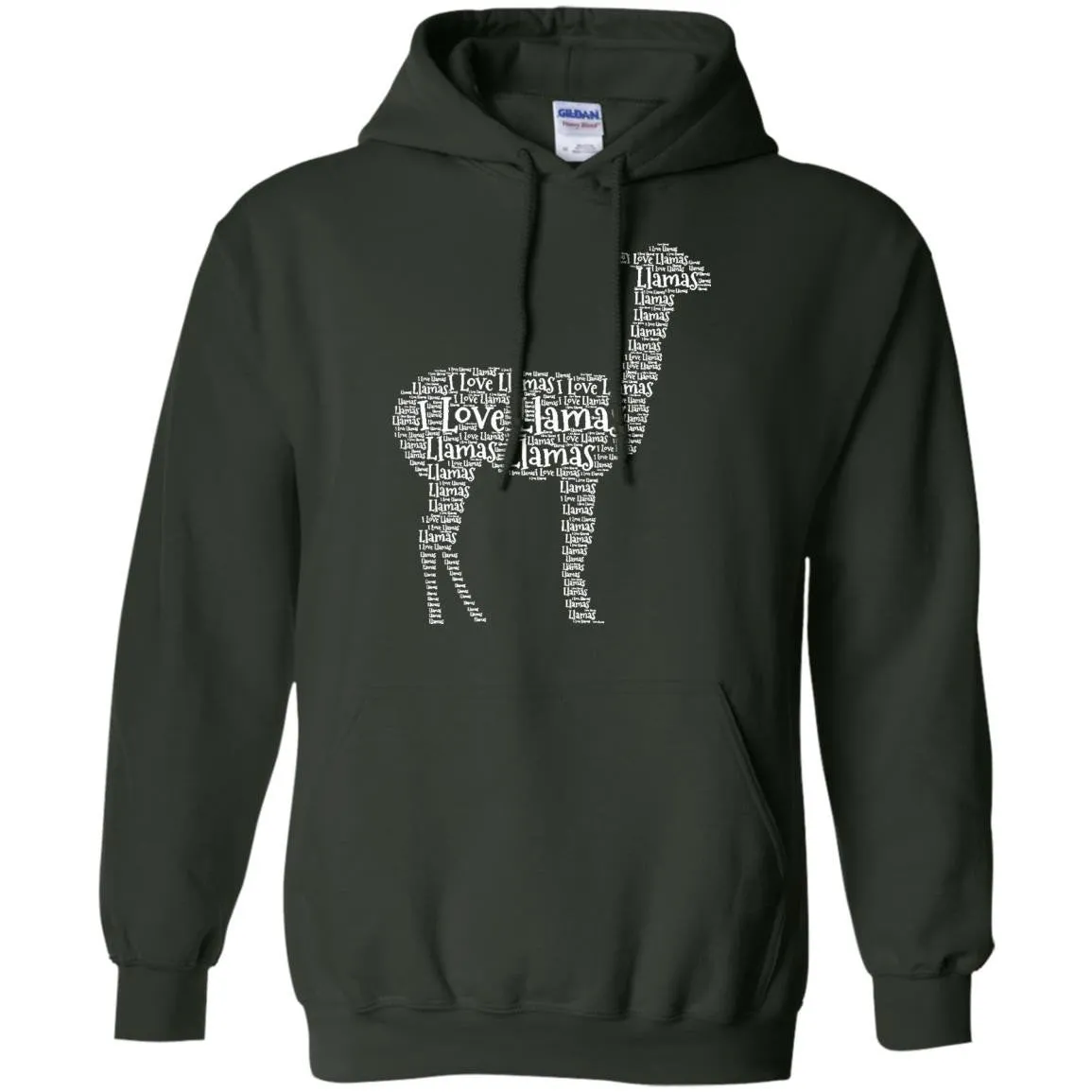 ANIMALS - I Love Llamas  Animals Word Cloud Graphic T Shirt & Hoodie