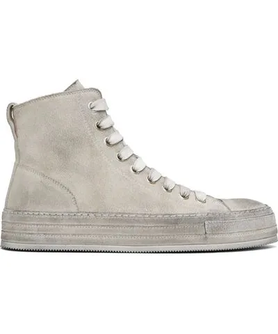 Ann Demeulemeester Off-White Raven High-Top Sneakers