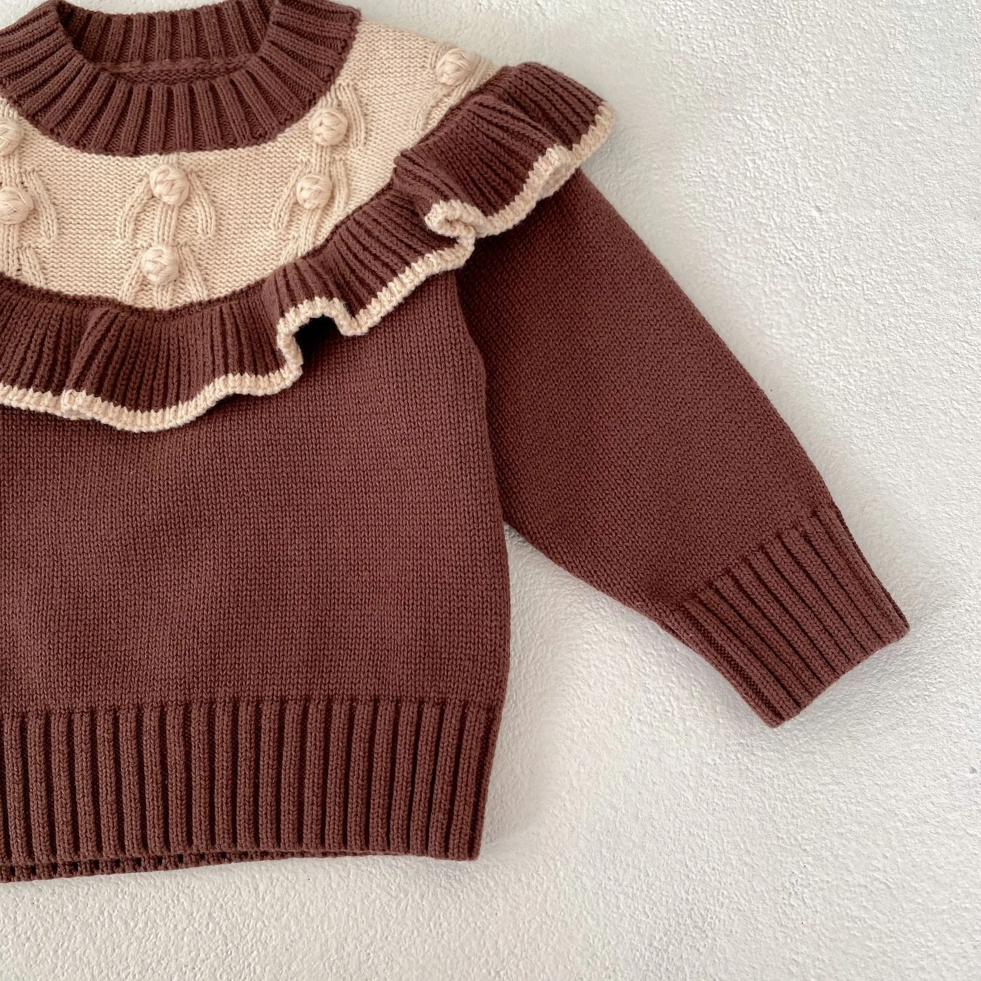 Baby Kid Girls Color-blocking Sweaters Wholesale 24011182