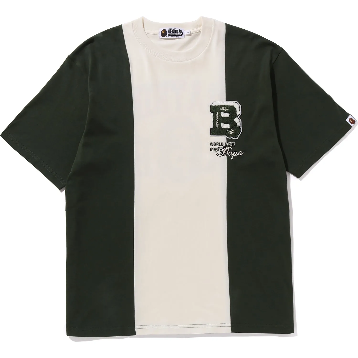 BAPE BADGES COLOR BLOCKING TEE MENS