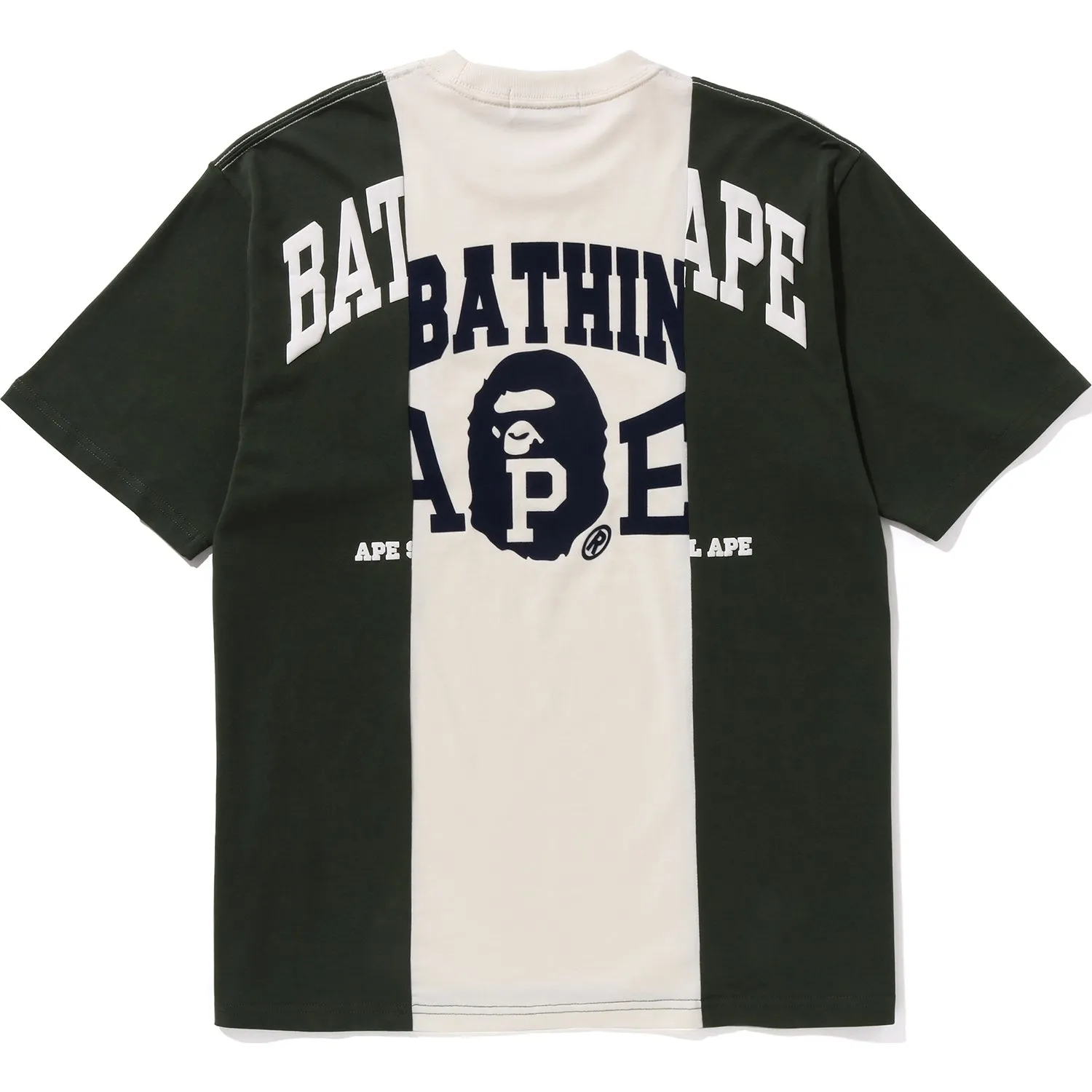 BAPE BADGES COLOR BLOCKING TEE MENS