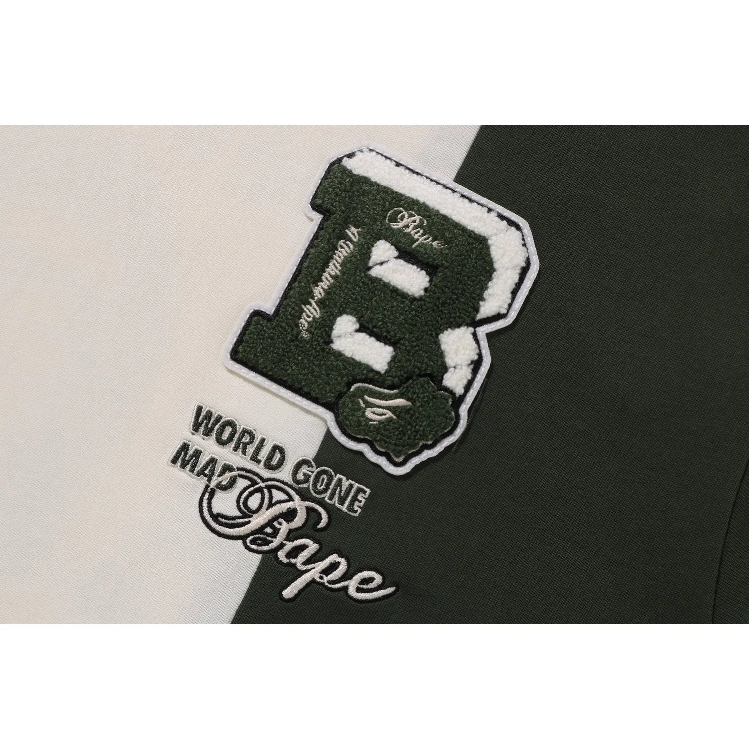 BAPE BADGES COLOR BLOCKING TEE MENS