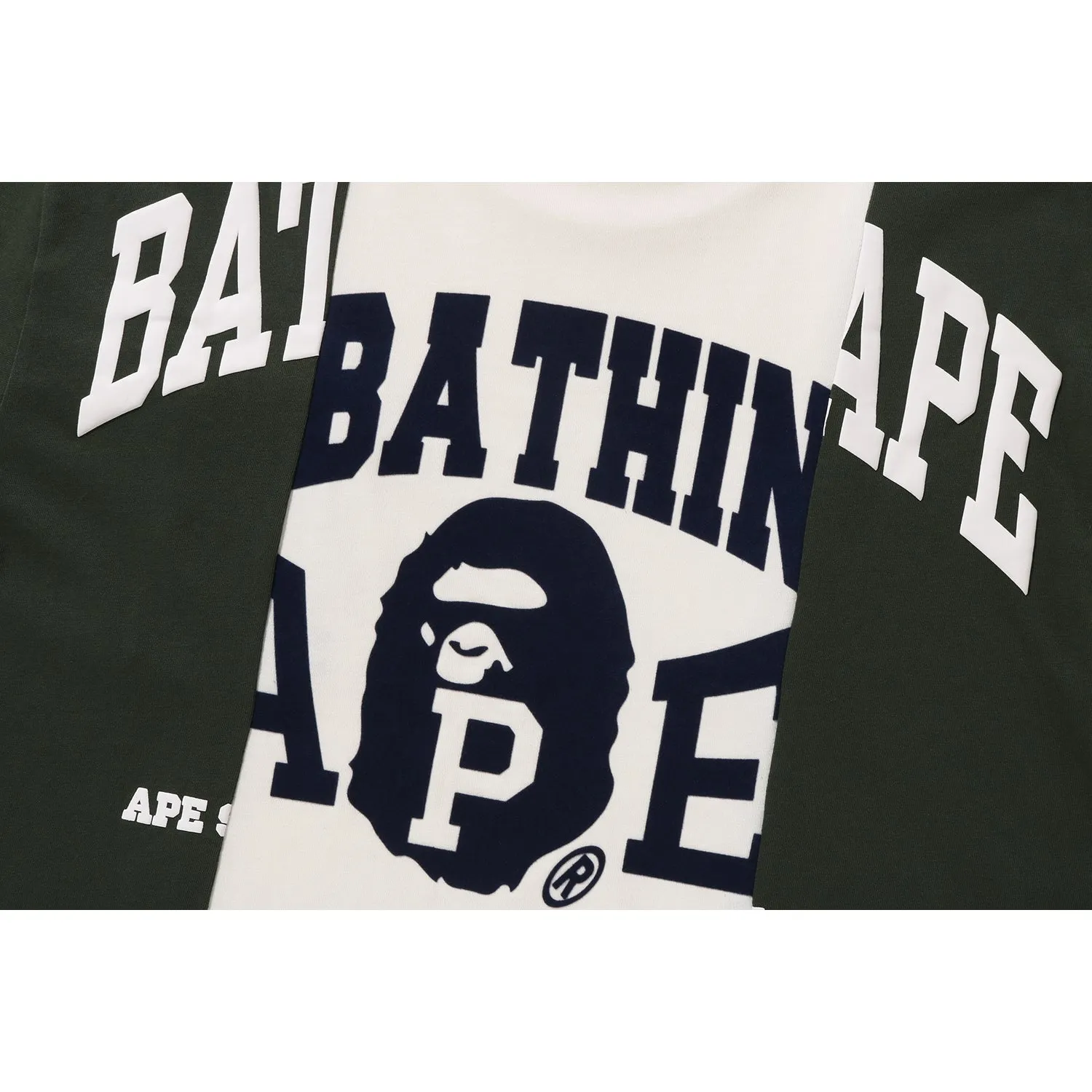 BAPE BADGES COLOR BLOCKING TEE MENS