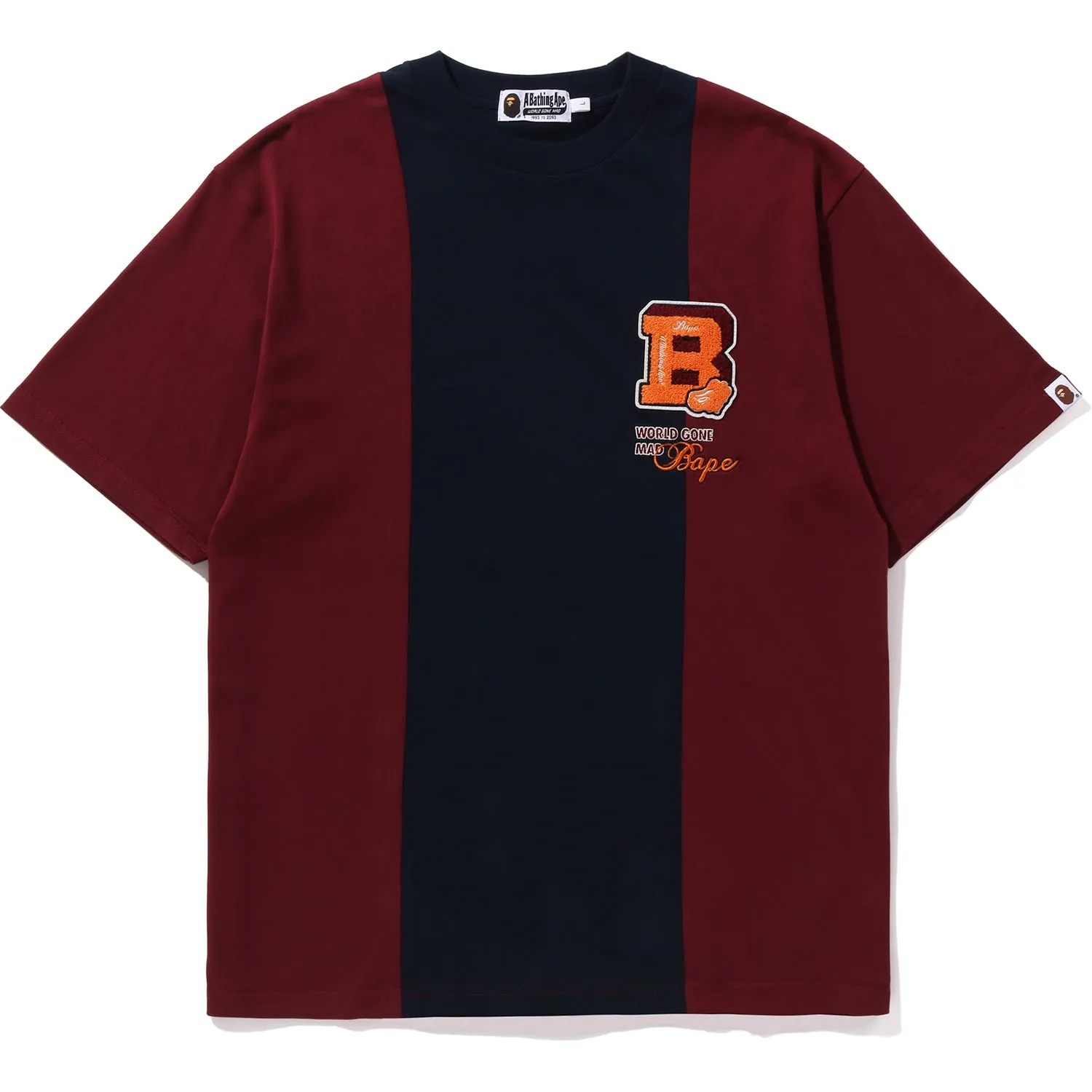 BAPE BADGES COLOR BLOCKING TEE MENS