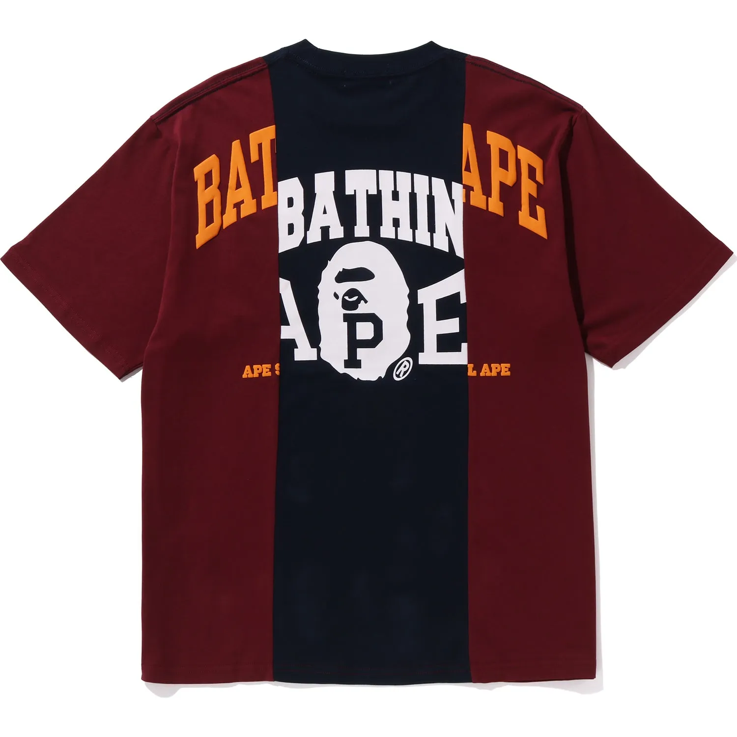 BAPE BADGES COLOR BLOCKING TEE MENS