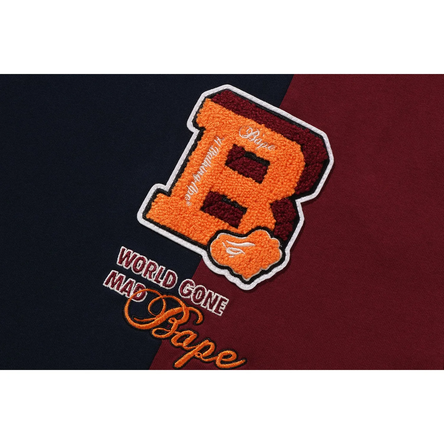 BAPE BADGES COLOR BLOCKING TEE MENS