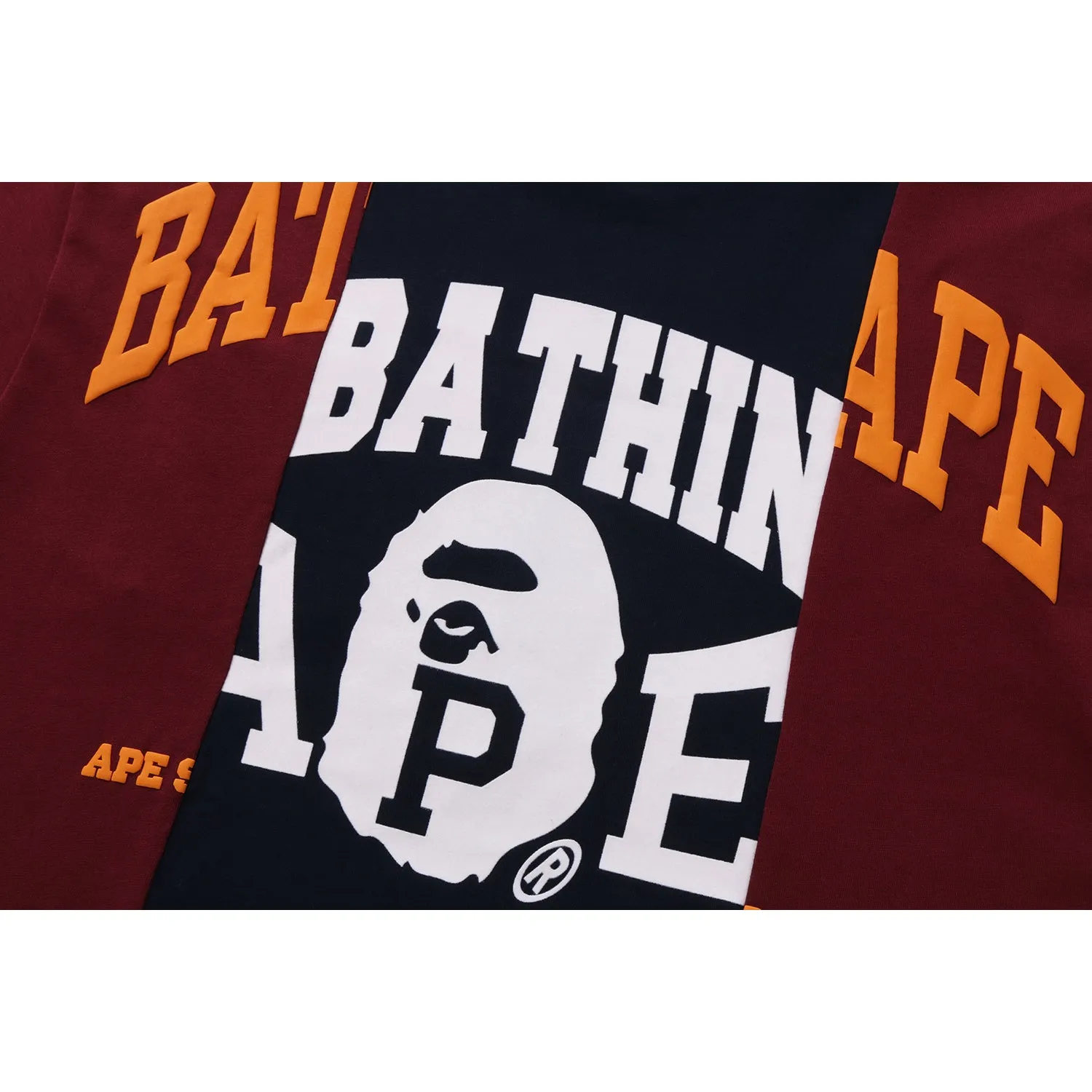 BAPE BADGES COLOR BLOCKING TEE MENS