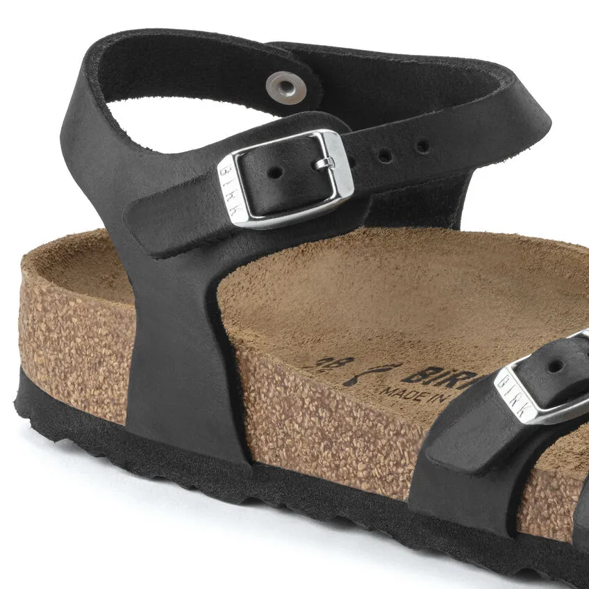 Birkenstock Women’s Kumba Oiled Leather Sandals-Oiled Black