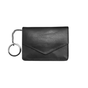 Black Key Ring Envelope Card Case