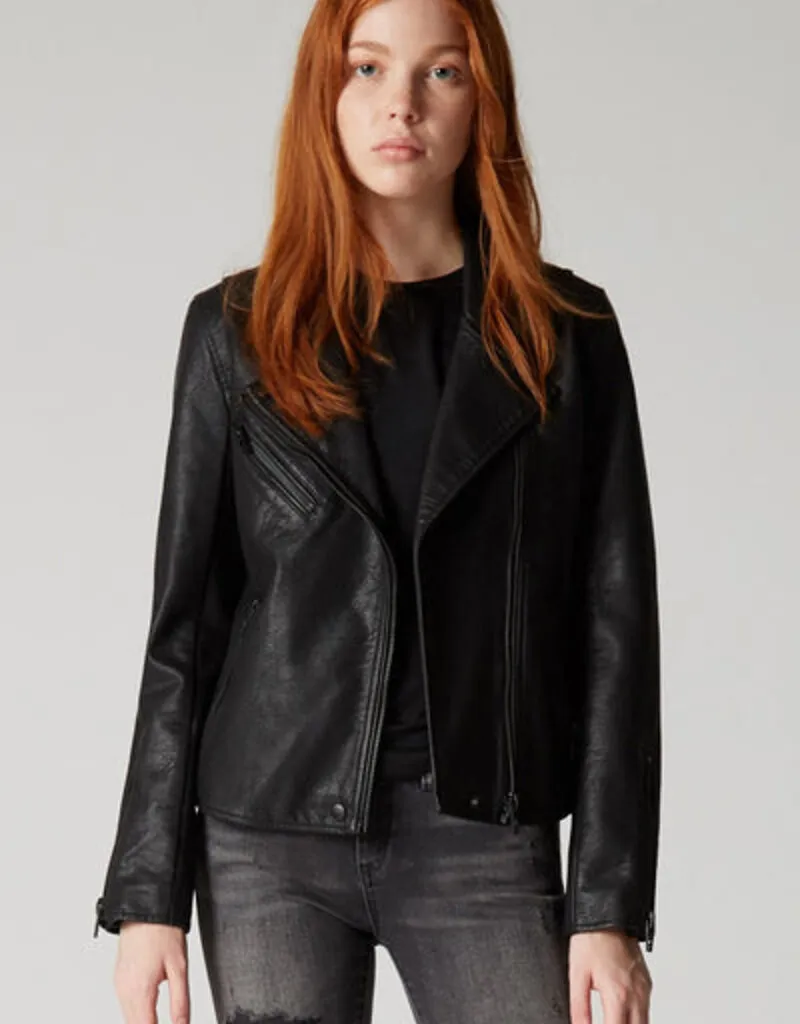 Blank NYC Vegan Moto Jacket - Onyx