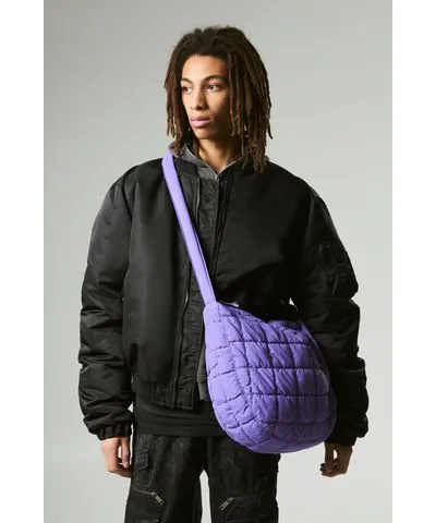 boohoo Mens Quilted Cross Body Sling Bag