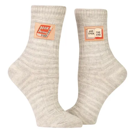 Book Person Forever Tag Socks