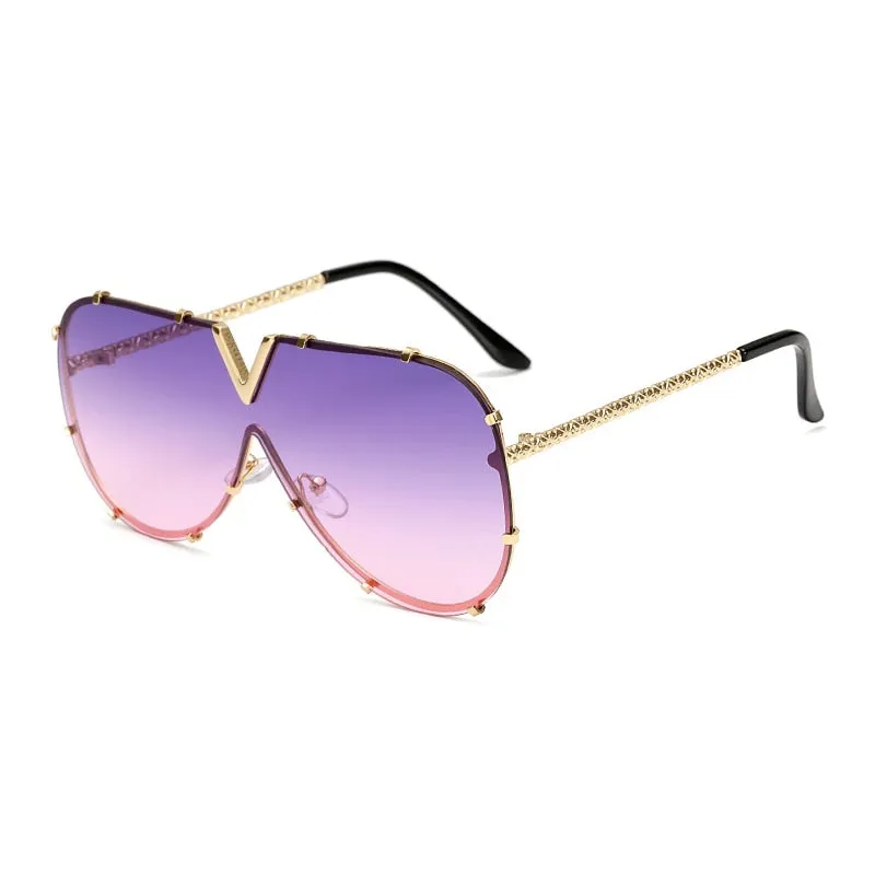 Brand Designer Goggle Sunglasses Female Style