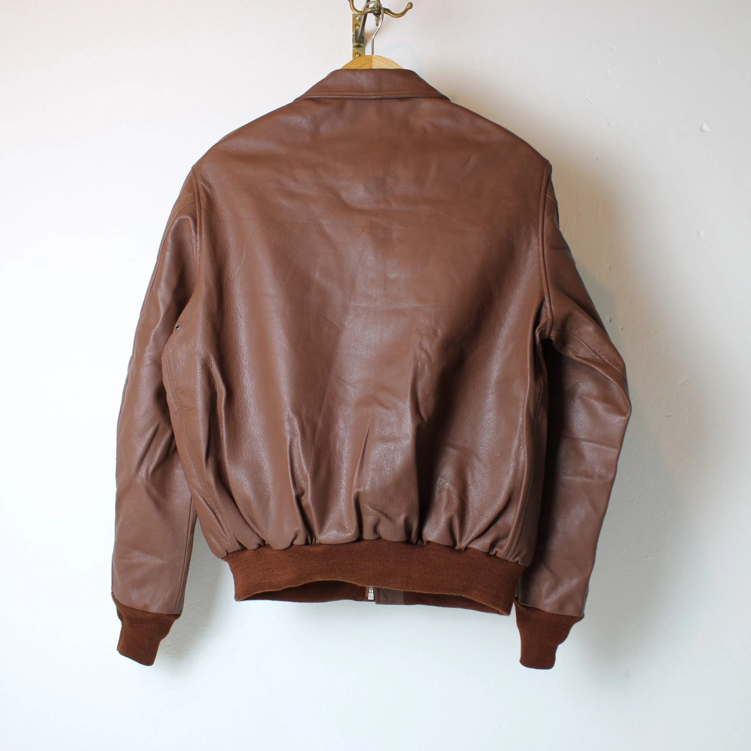 Bronco A-2 Flight Jacket – Size 44 - Russet Goatskin - AVI LEATHER