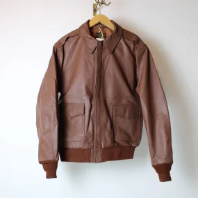 Bronco A-2 Flight Jacket – Size 44 - Russet Goatskin - AVI LEATHER