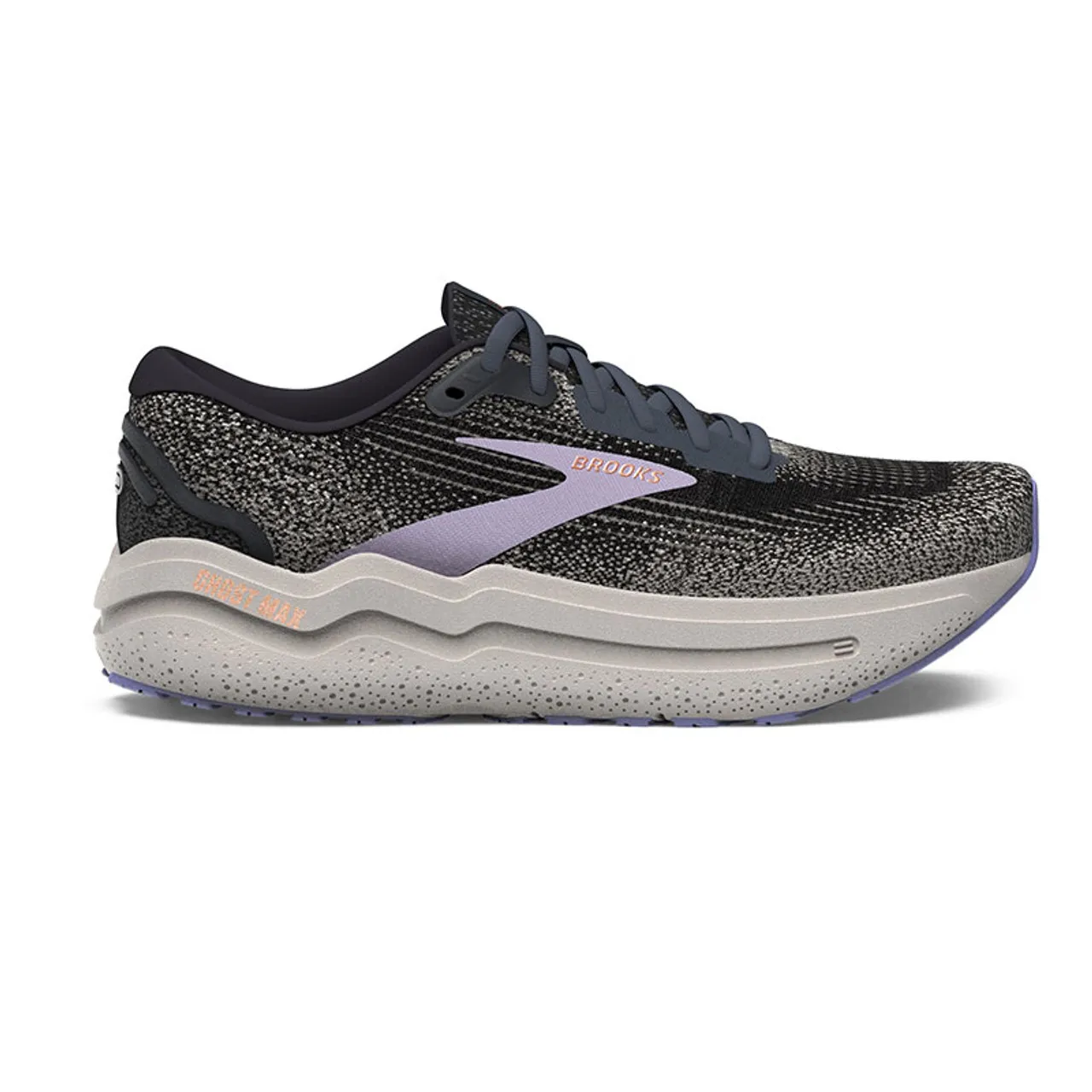 Brooks GHOST MAX 2 Road Running Shoes Ebony Sweet Lavender Alloy