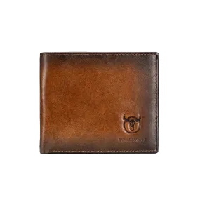 BULLCAPTAIN Men Leather RFID Blocking Wallet