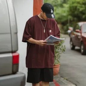 Carhartt K87 Oversized Pocket Tee Maroon