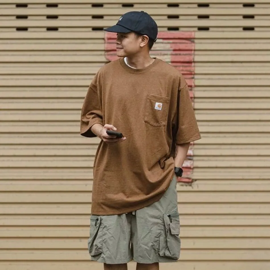 Carhartt K87 Oversized Pocket Tee Oiled Walnut Heather