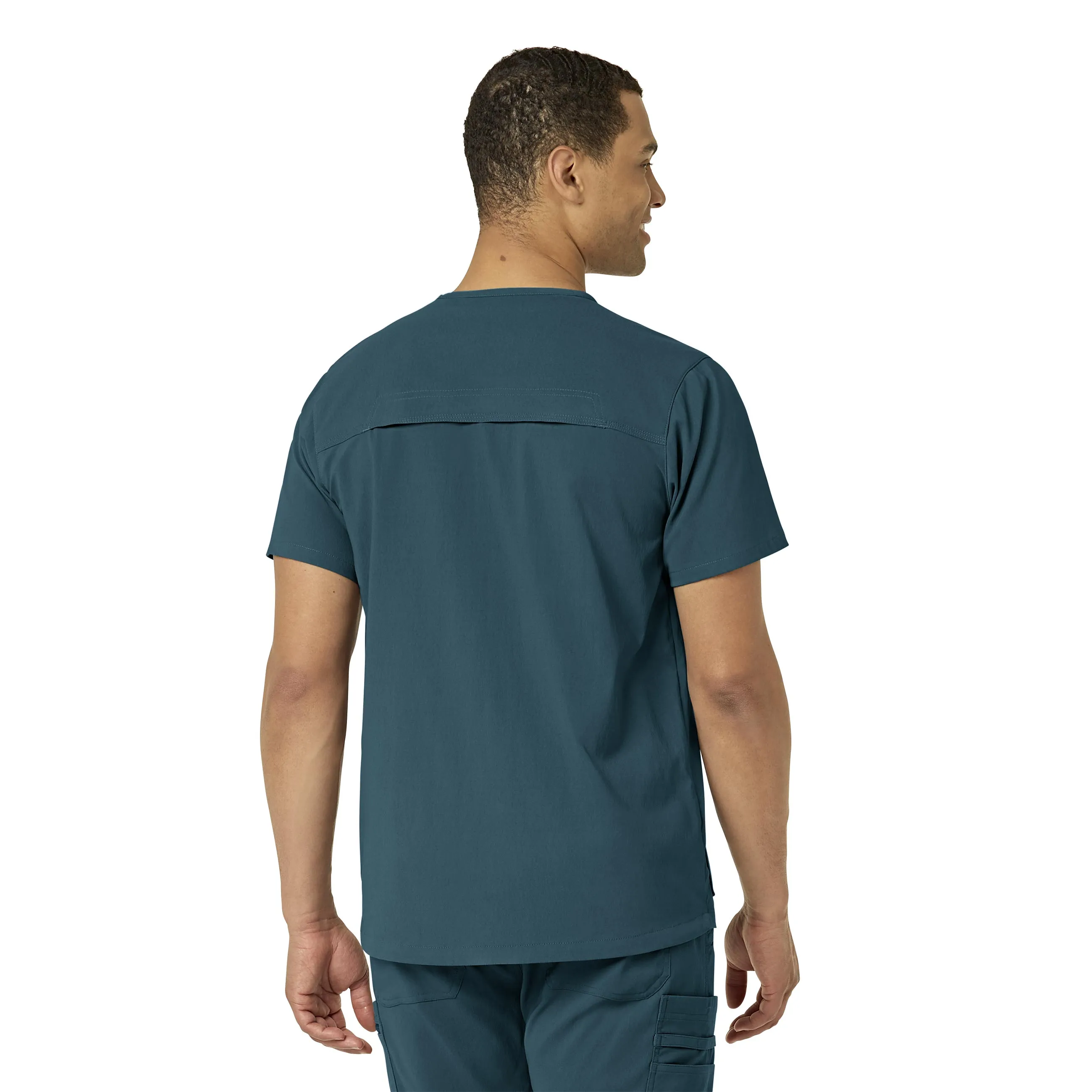 Carhartt Rugged Flex Peak Men's 5-Pocket V-Neck Scrub Top - Caribbean Blue