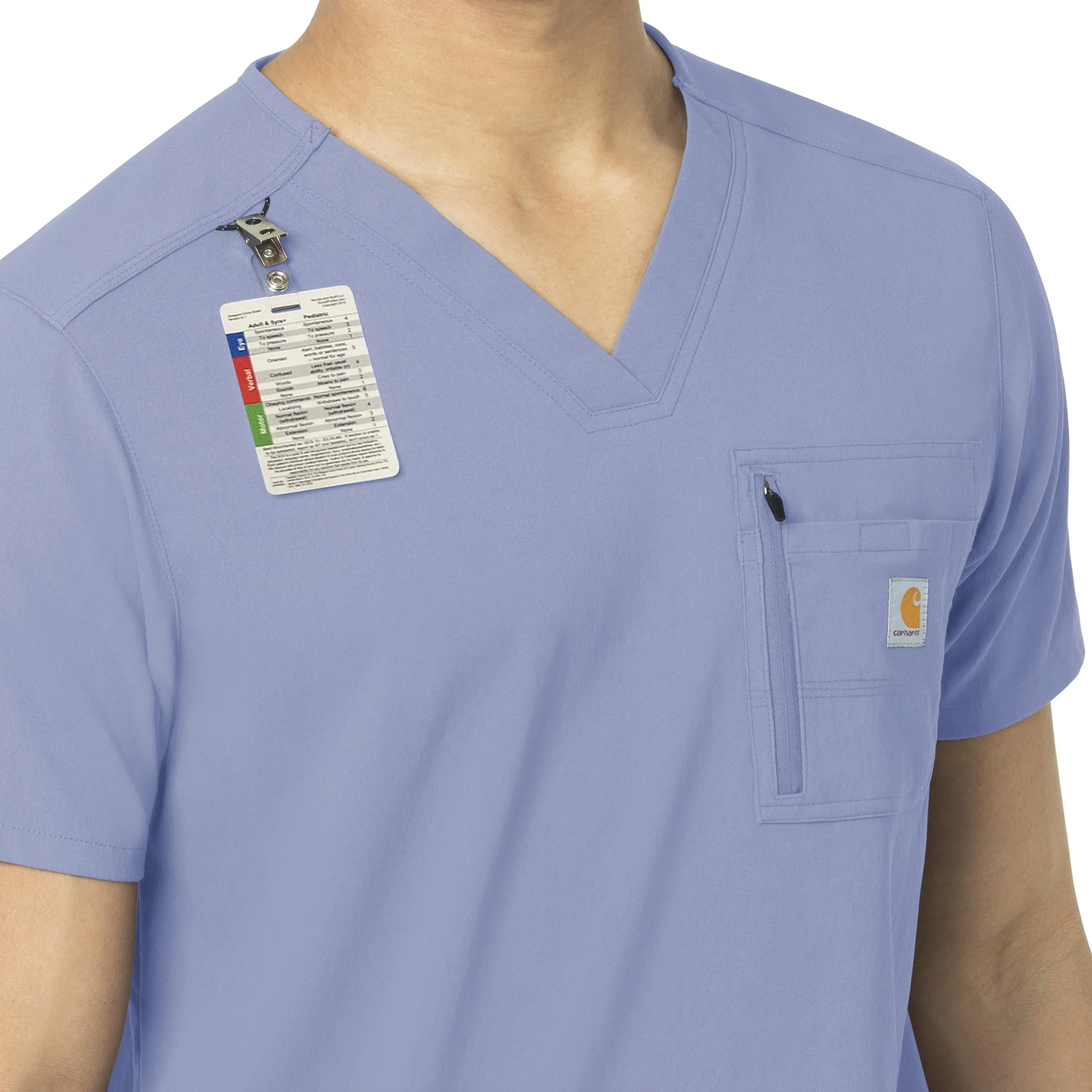 Carhartt Rugged Flex Peak Men's Tuck-In Scrub Top - Ceil Blue