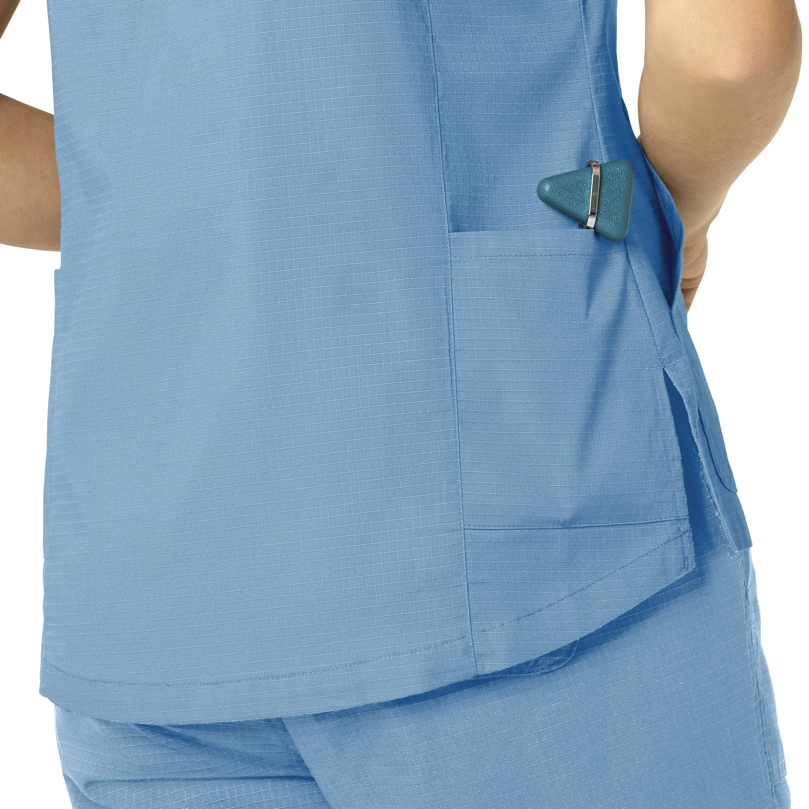 Carhartt Rugged Flex Ripstop Women's V-Neck Scrub Top - Azure Blue