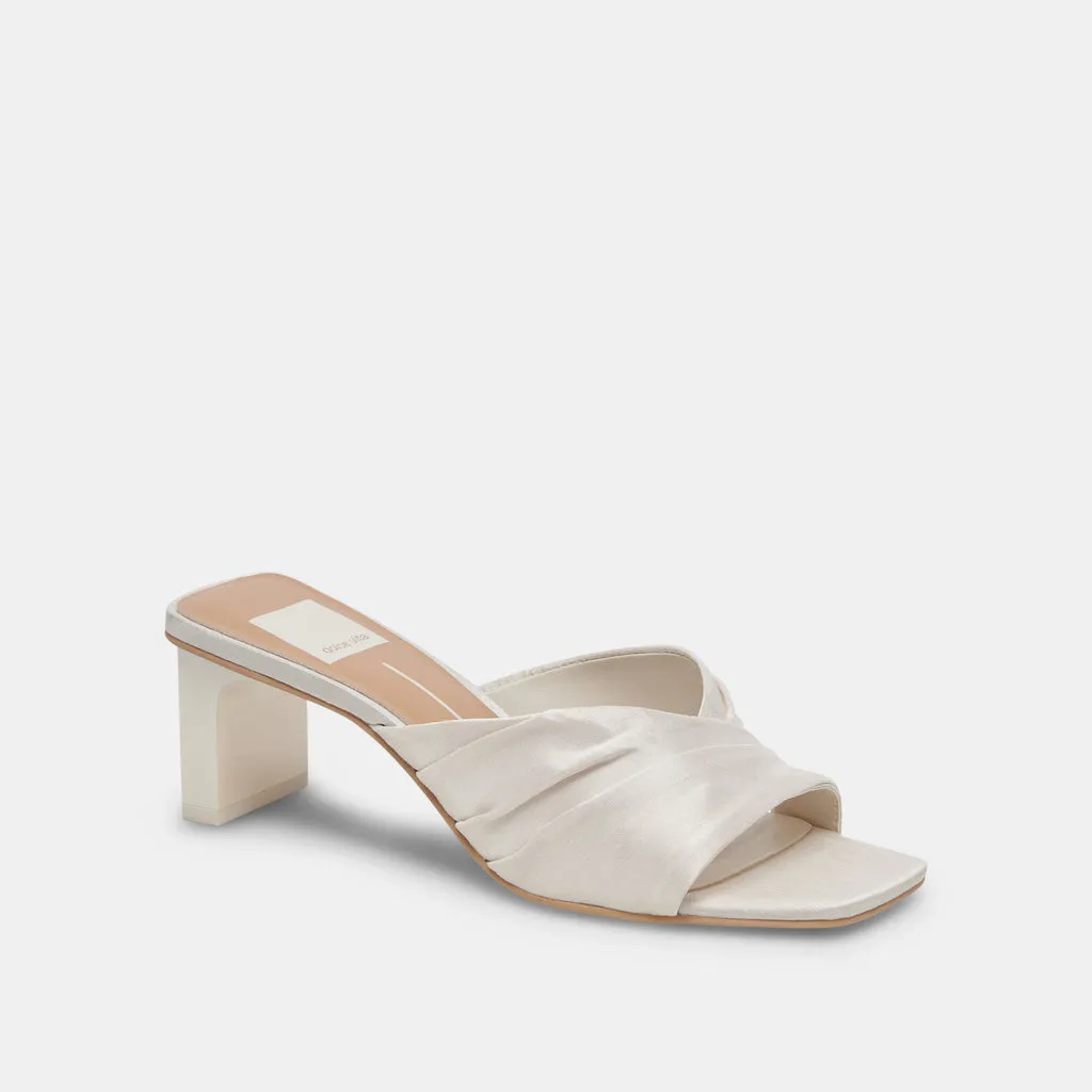 CARLAN HEELS OFF WHITE SILK– Dolce Vita 6940005400642