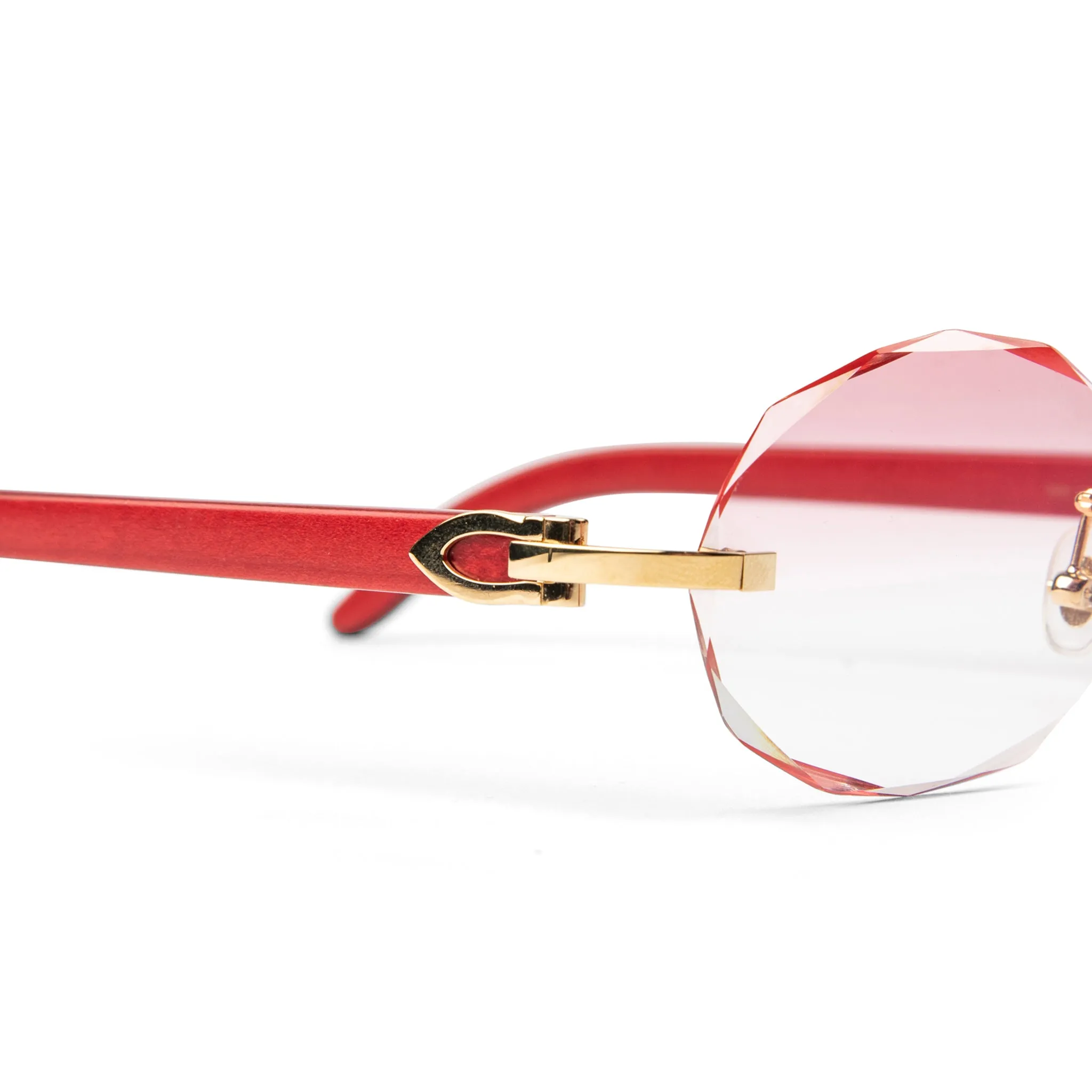 Cartier Eyewear Custom CT0052O-006 C Decor Rimless Sunglasses