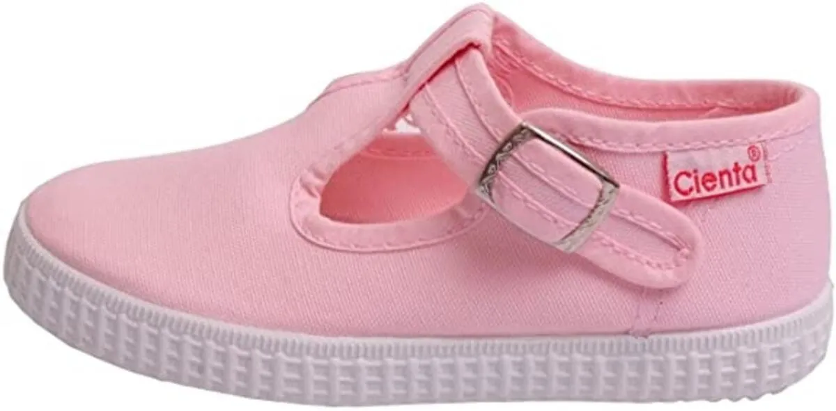 Cienta T-Strap Shoe - Light Pink