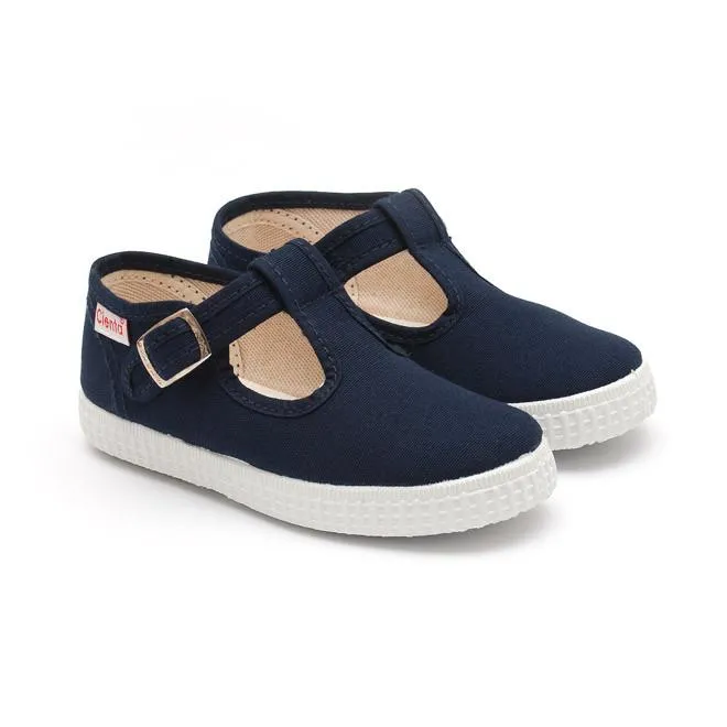 Cienta T-Strap Shoe - Navy