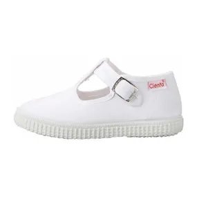 Cienta T-Strap Shoe - White