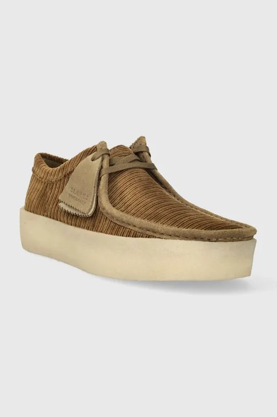 Clarks shoes Wallabee Cup men's brown color 26174040