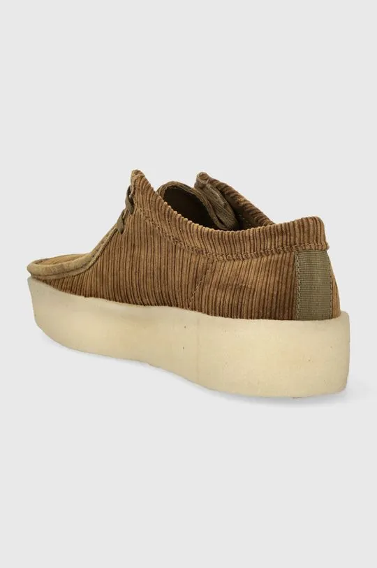 Clarks shoes Wallabee Cup men's brown color 26174040