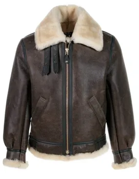 Classic B-3 Sheepskin Leather Bomber Jacket 257S