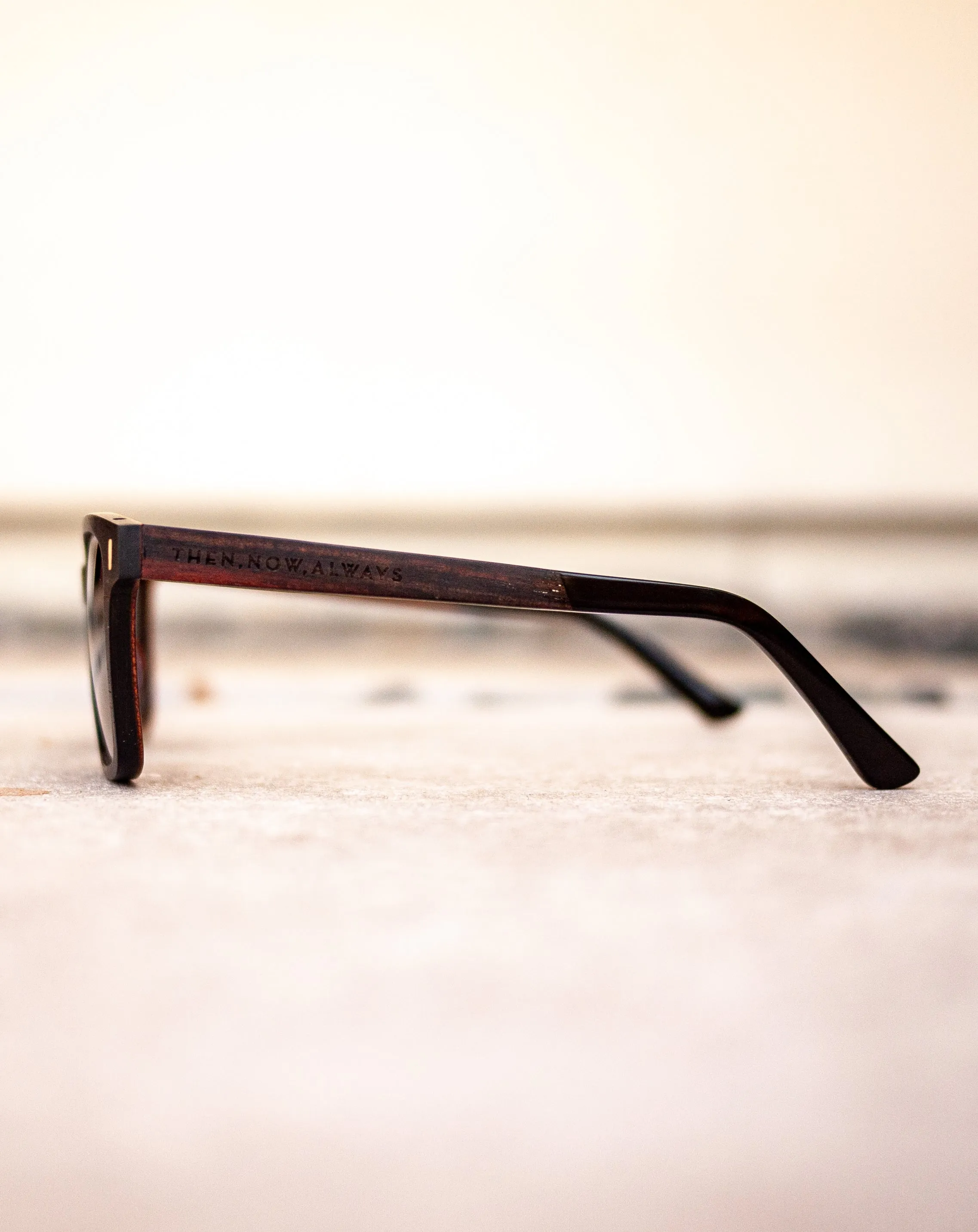 Dark Walnut Square Wood Sunglasses