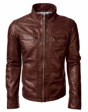 David Ramsey Arrow John Diggle Brown Leather Jacket - UJackets