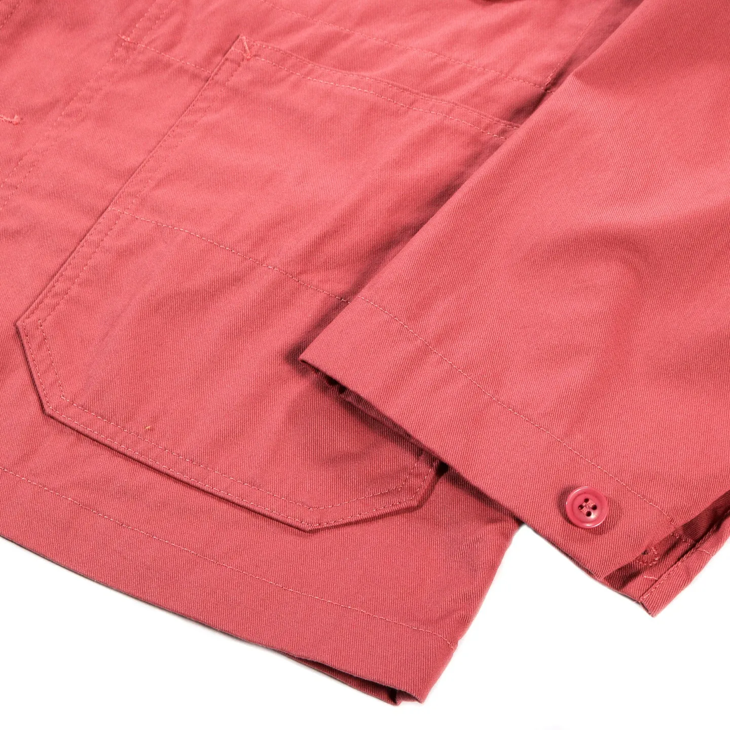 ENGINEERED GARMENTS SHAWL COLLAR UTILITY JACKET PINK 6.5OZ FLAT TWILL