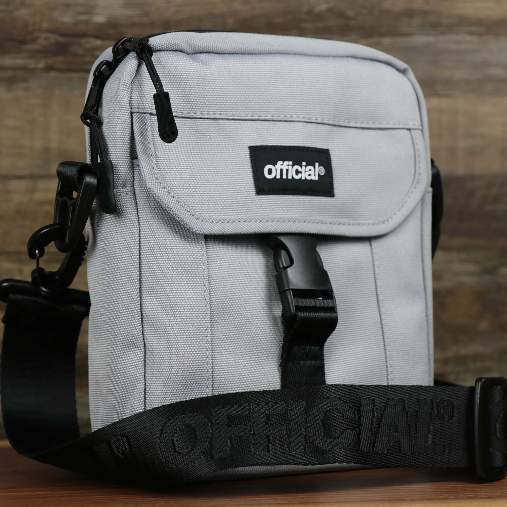 Essential Nylon Shoulder Bag Streetwear with Mesh Pocket | Official Gray