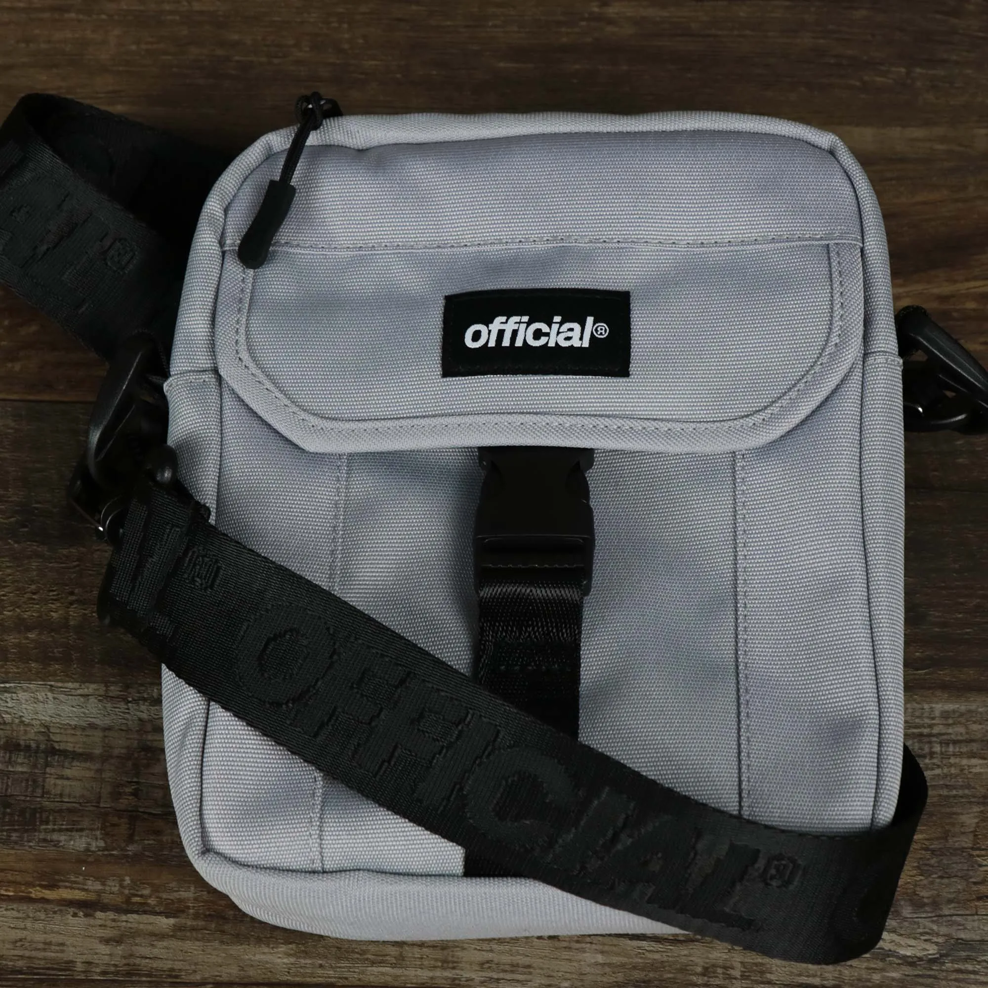 Essential Nylon Shoulder Bag Streetwear with Mesh Pocket | Official Gray