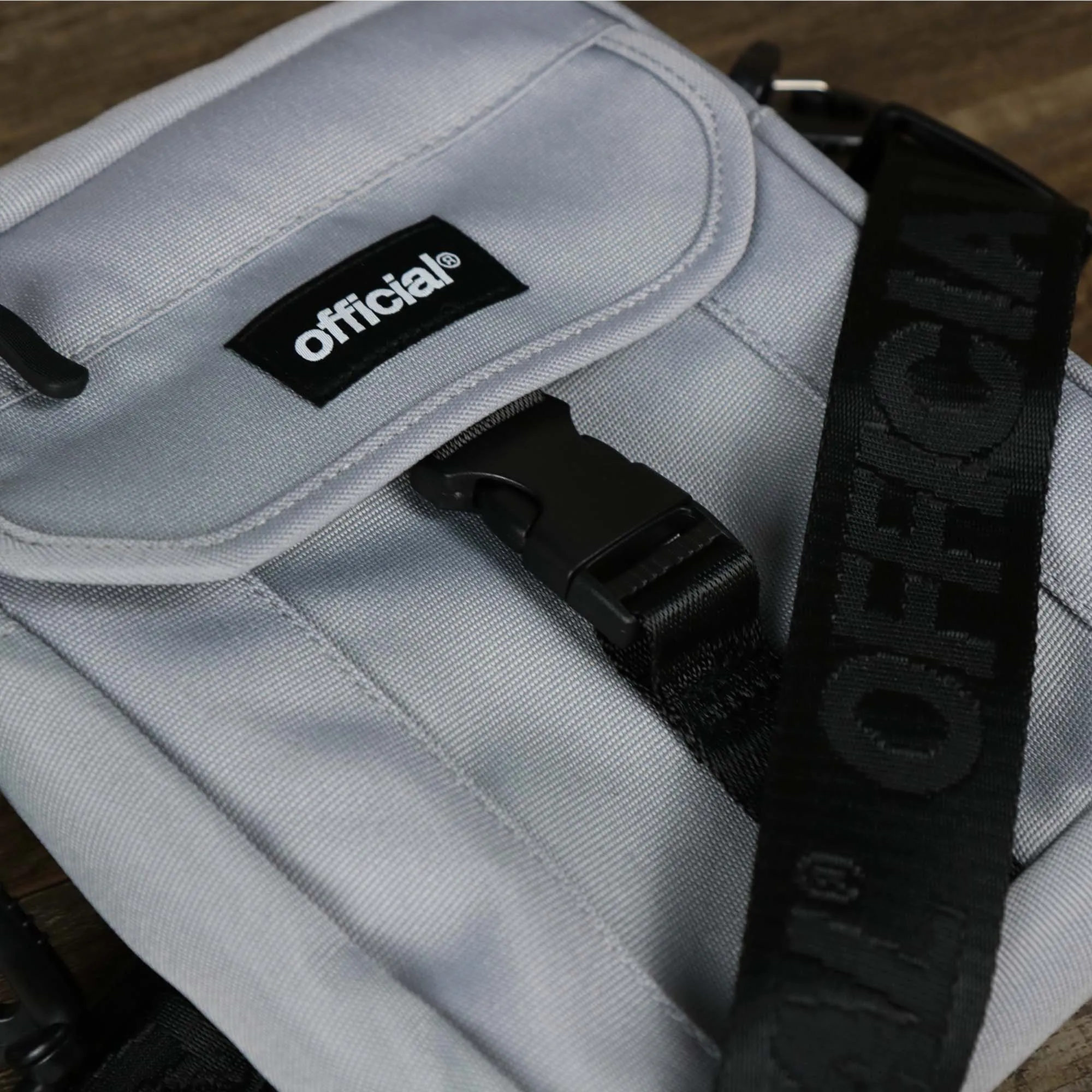 Essential Nylon Shoulder Bag Streetwear with Mesh Pocket | Official Gray