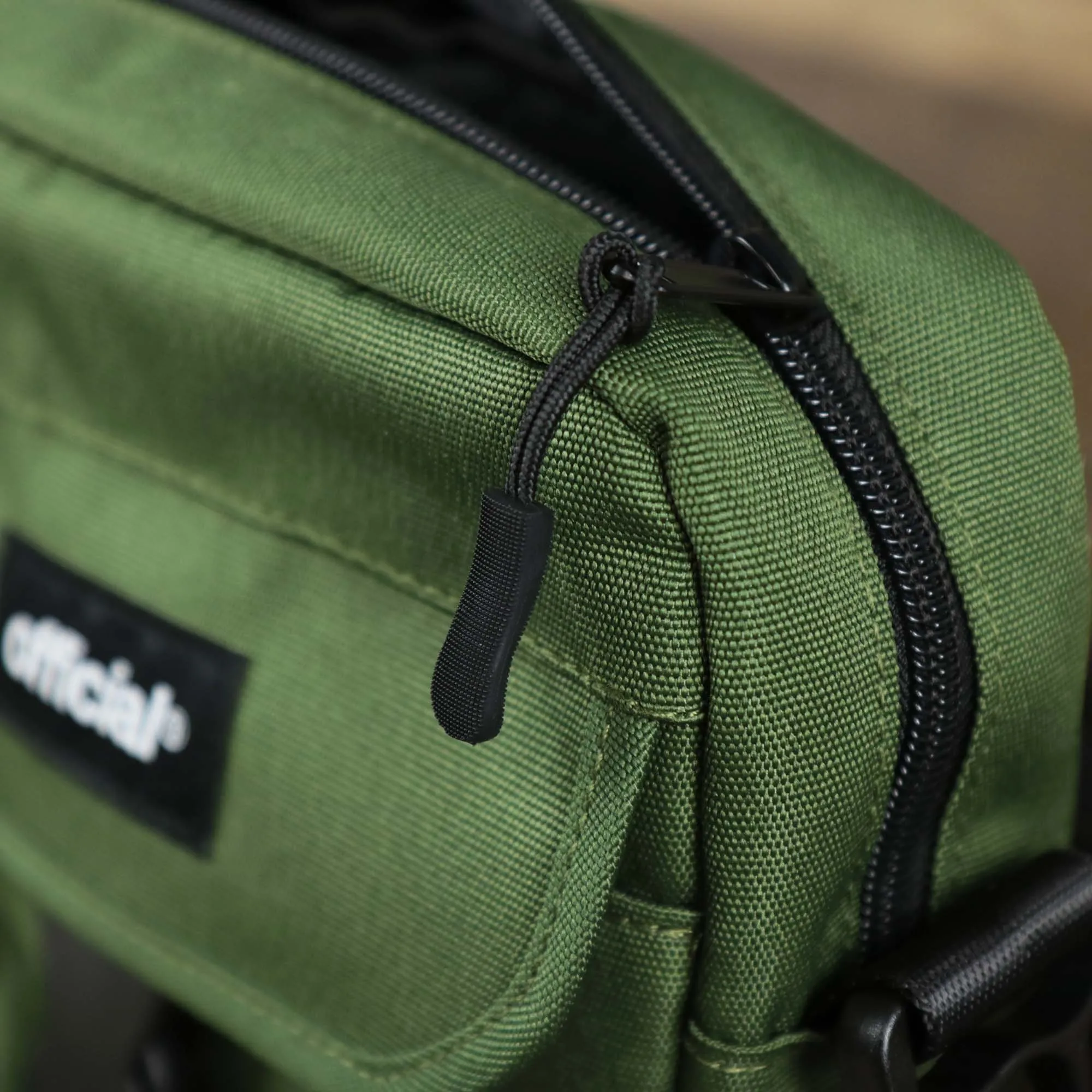 Essential Nylon Shoulder Bag Streetwear with Mesh Pocket | Official Olive