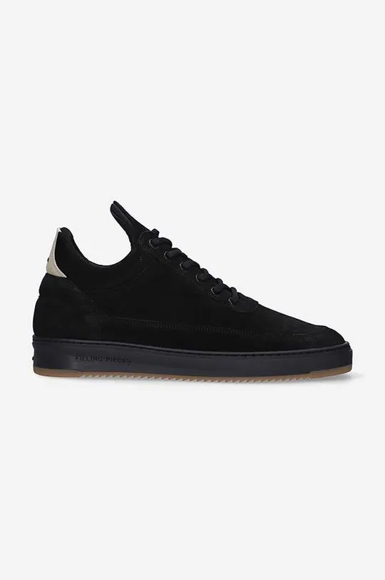 Filling Pieces suede sneakers Low Top Ripple Suede black color 25122791861